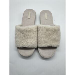 Vince Real Dyed Lamb Fur Wool Blend Slipper Slides Women’s Size 10 Sherpa Cozy